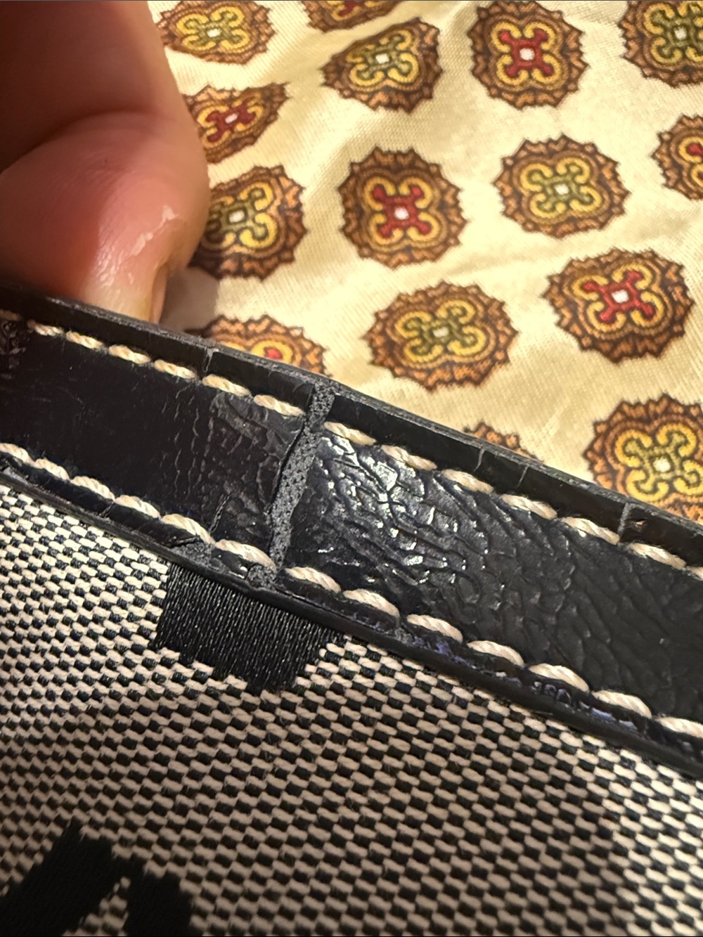 Coach Signature Canvas Tote in Black and Cream - Picture 7 of 10